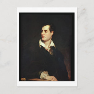 Carte Postale Portrait de Lord Byron (1788-1824) (huile sur toil