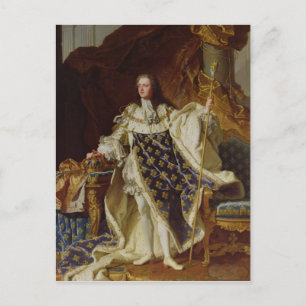 Carte Postale Portrait de Louis XV dans ses Robes de couronnemen