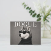 Carte Postale Portrait de luxe de Husky sibérien (Debout devant)