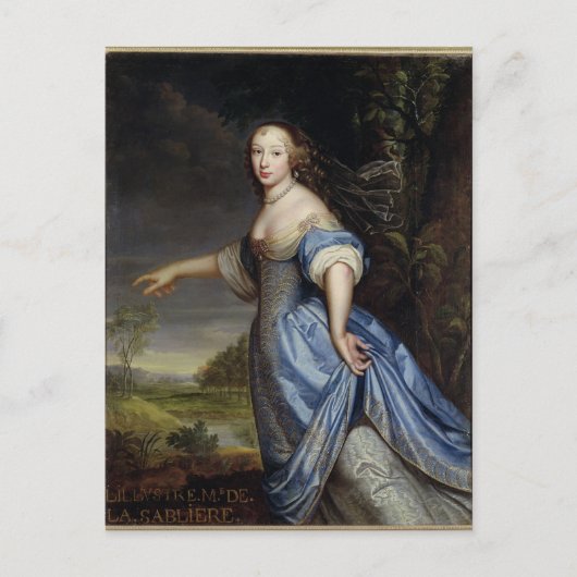 Carte Postale Portrait de Madame de la Sablière (Devant)