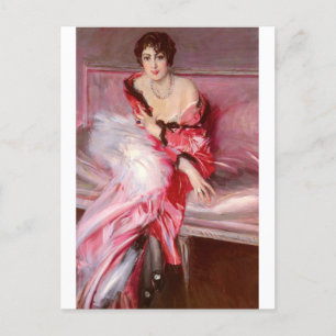 Carte Postale Portrait de Madame Juillard En Rouge par Boldini