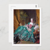 Carte Postale Portrait de Madame Pompadour, Boucher (Devant / Derrière)