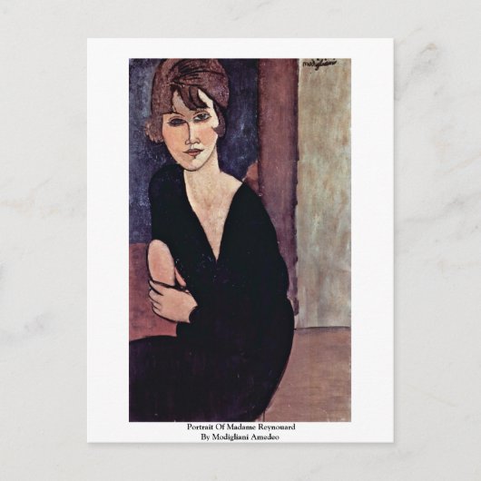 Carte Postale Portrait De Madame Reynouard Par Modigliani Amedeo (Devant)