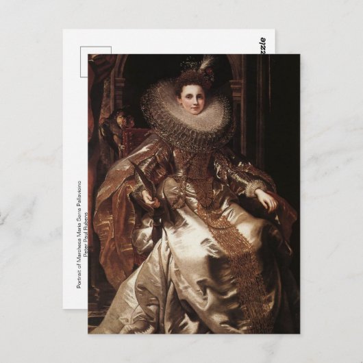 Carte Postale Portrait de Marchesa Pallavicino par Rubens Postca (Devant / Derrière)