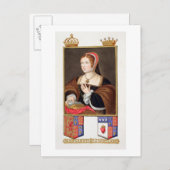 Carte Postale Portrait de Margaret Tudor (1489-1541) (Devant / Derrière)