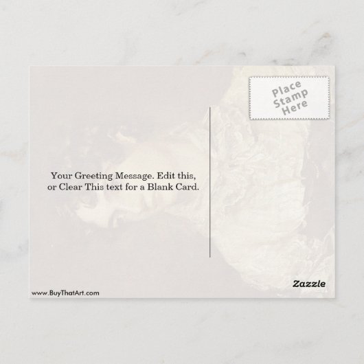 Carte Postale Portrait De Maria Bicknell, Par John Constable (Dos)