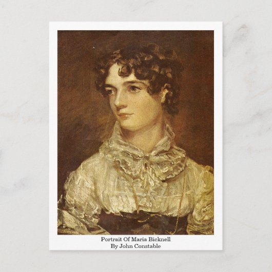 Carte Postale Portrait De Maria Bicknell, Par John Constable (Devant)