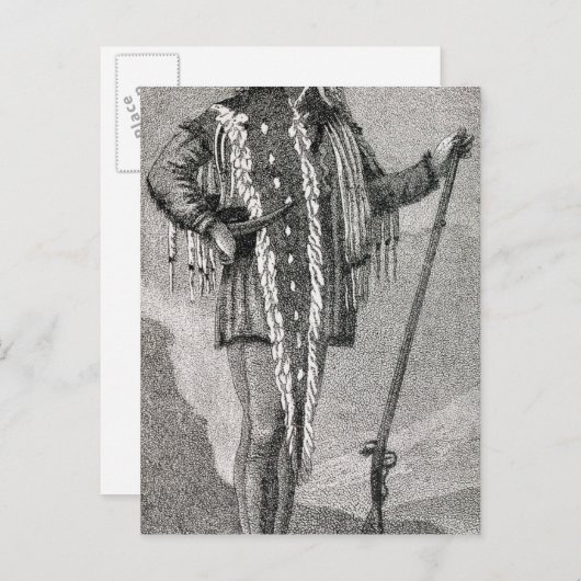 Carte Postale Portrait de Meriwether Lewis gravé (Devant / Derrière)