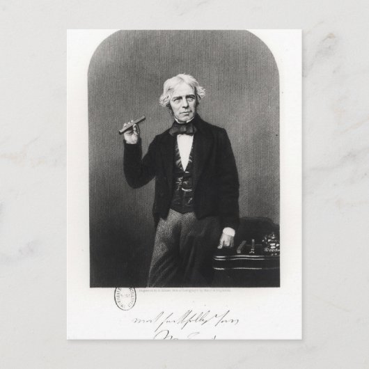 Carte Postale Portrait de Michael Faraday (Devant)