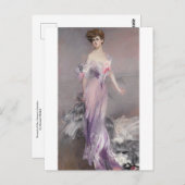 Carte Postale Portrait de Mme Howard Johnston par Boldini (Devant / Derrière)