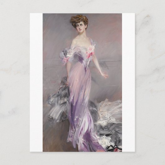 Carte Postale Portrait de Mme Howard Johnston par Boldini (Devant)