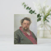 Carte Postale Portrait de Modeste Petrovich Moussorgsky 1881 (Debout devant)