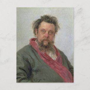 Carte Postale Portrait de Modeste Petrovich Moussorgsky 1881