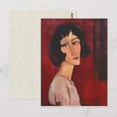 Carte Postale Portrait de Modigliani de Magherita (Devant / Derrière)