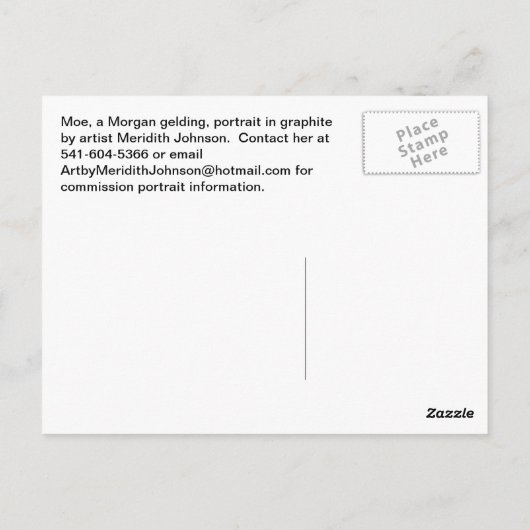 Carte postale portrait de Moe the Morgan (Dos)