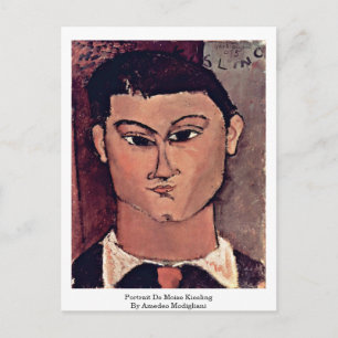 Carte Postale Portrait De Moise Kiesling Par Amedeo Modigliani