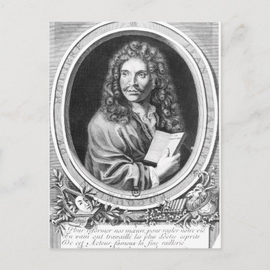 Carte Postale Portrait de Molière (Devant)
