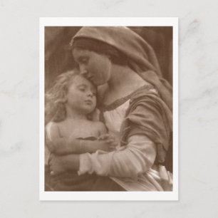 Carte Postale Portrait de Mother and child (sepia photo)