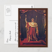 Carte Postale Portrait De Napoléon En Robes Impériales Par David (Devant / Derrière)
