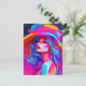 Carte Postale Portrait de Neon Pop Art (Debout devant)