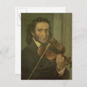 Carte Postale Portrait de Niccolo Paganini (Devant / Derrière)
