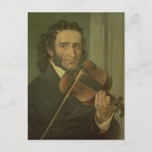 Carte Postale Portrait de Niccolo Paganini (Devant)