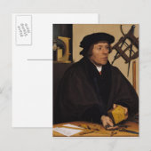 Carte Postale Portrait de Nicholas Kratzer 1528 (Devant / Derrière)