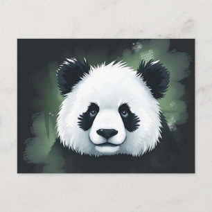 Carte Postale Portrait de Panda dans une atmosphère sereine de f