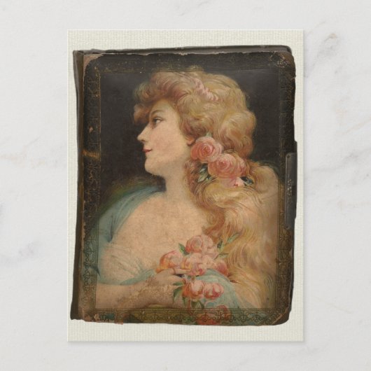 Carte Postale Portrait de peinture à l'huile de dame victorienne (Devant)