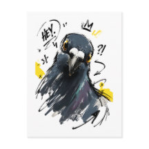 Portrait de pigeon impertinent – Oiseau dessiné à 