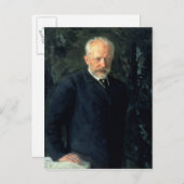 Carte Postale Portrait de Piotr Ilyich Tchaikovsky (Devant / Derrière)