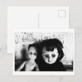 Carte Postale Portrait de poupée - Sœurs Poupées (Devant / Derrière)