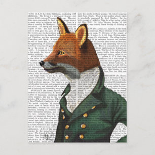 Carte Postale Portrait de renard dandy