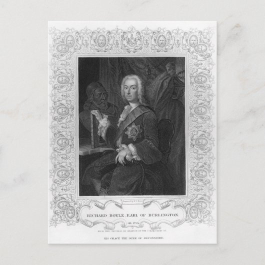 Carte Postale Portrait de Richard Boyle, comte de Burlington (Devant)