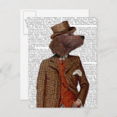 Carte Postale Portrait de Rider Red Setter (Devant / Derrière)