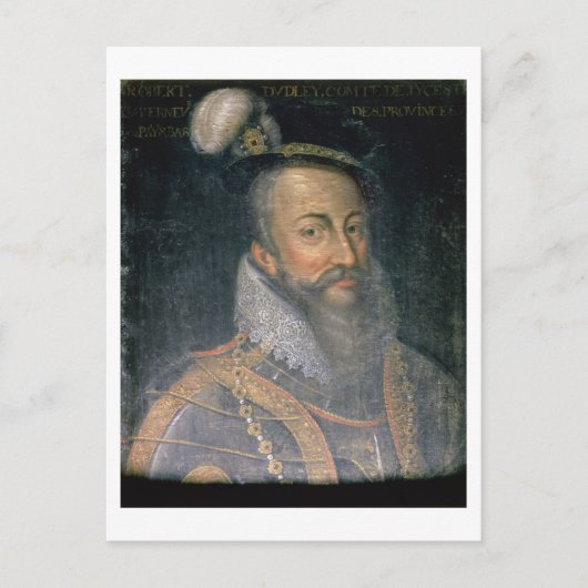 Carte Postale Portrait de Robert Dudley (1532-1588) comte de lic (Devant)