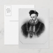 Carte Postale Portrait de Robert Dudley 1er comte de (Devant / Derrière)