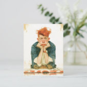 Carte Postale Portrait de rousse mélancolique (Debout devant)