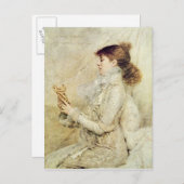Carte Postale Portrait de Sarah Bernhardt (Devant / Derrière)