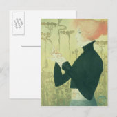 Carte Postale Portrait de Sarah Bernhardt (Devant / Derrière)