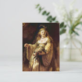 Carte Postale Portrait de Saskia comme Flora par Rembrandt (Debout devant)