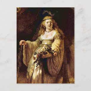 Carte Postale Portrait de Saskia comme Flora par Rembrandt