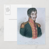 Carte Postale Portrait de Simon Bolivar (Devant / Derrière)