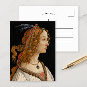 Carte Postale Portrait de Simonetta Vespucci   Botticelli
