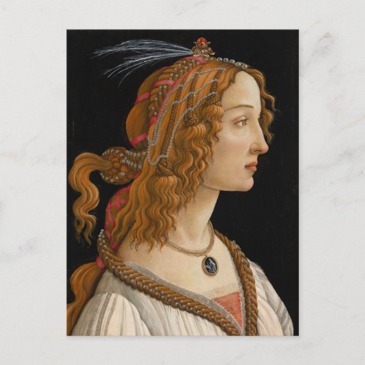 Carte Postale Portrait de Simonetta Vespucci | Botticelli (Devant)