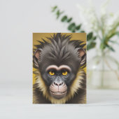 Carte Postale Portrait de singe drôle (Debout devant)