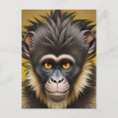 Carte Postale Portrait de singe drôle (Devant)