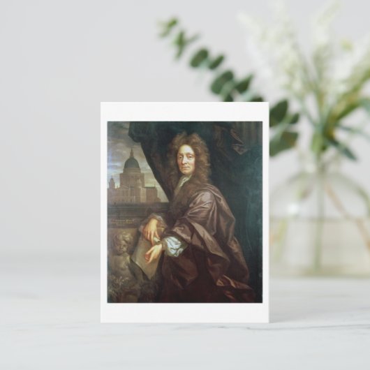Carte Postale Portrait de Sir Christopher Wren (huile sur toile) (Debout devant)