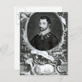 Carte Postale Portrait de Sir Francis Drake (Devant / Derrière)