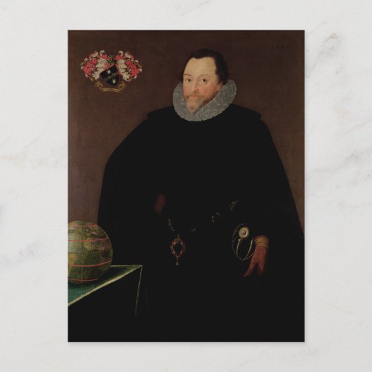 Carte Postale Portrait de Sir Francis Drake 1591 (Devant)
